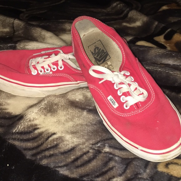 vans red low